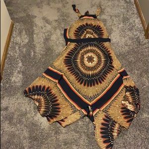 Studio one halter handkerchief dress